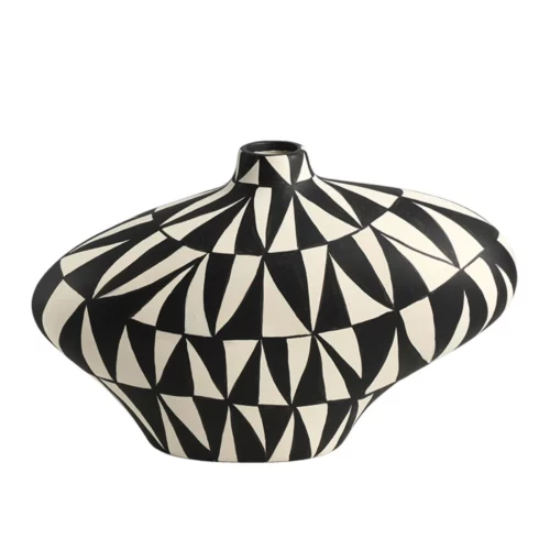 TRIANGULAR HAND-PAINTED VASE B