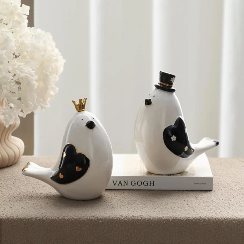 WHITE&BLACK LOVER BIRD SET