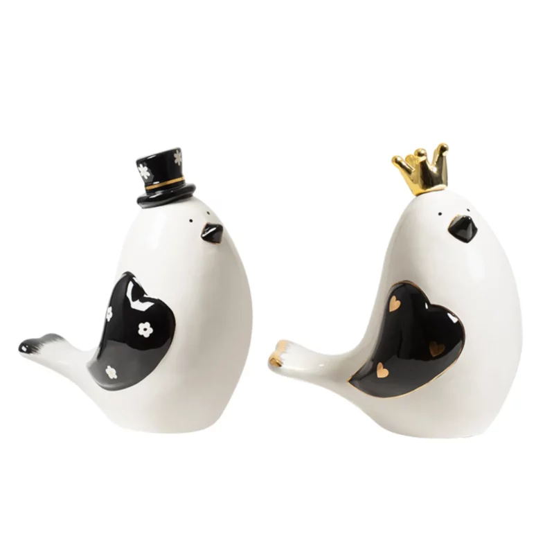 WHITE&BLACK LOVER BIRD SET