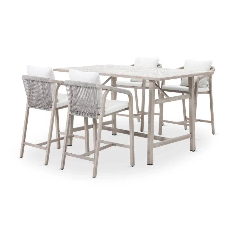 OUTDOOR BAR SET 1+4 BEIGE