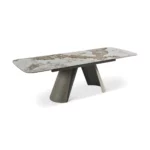 SUKI Yellow Travertine Dining Table