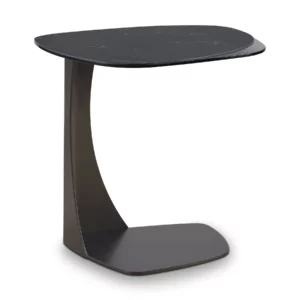 END TABLE GREY TEMPERED GLASS