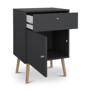 BODO NIGHTSTND 1DR+1 DRW M.GRY