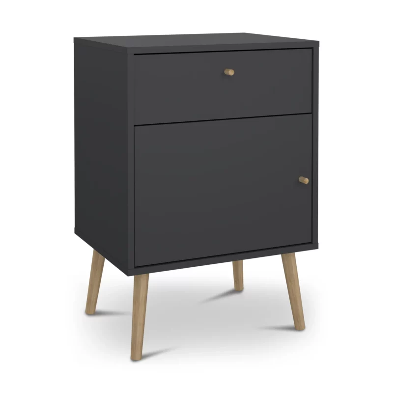 BODO NIGHTSTND 1DR+1 DRW M.GRY