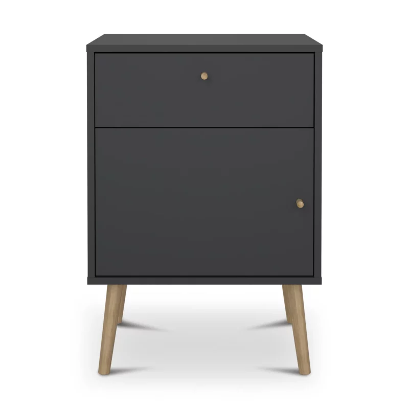 BODO NIGHTSTND 1DR+1 DRW M.GRY