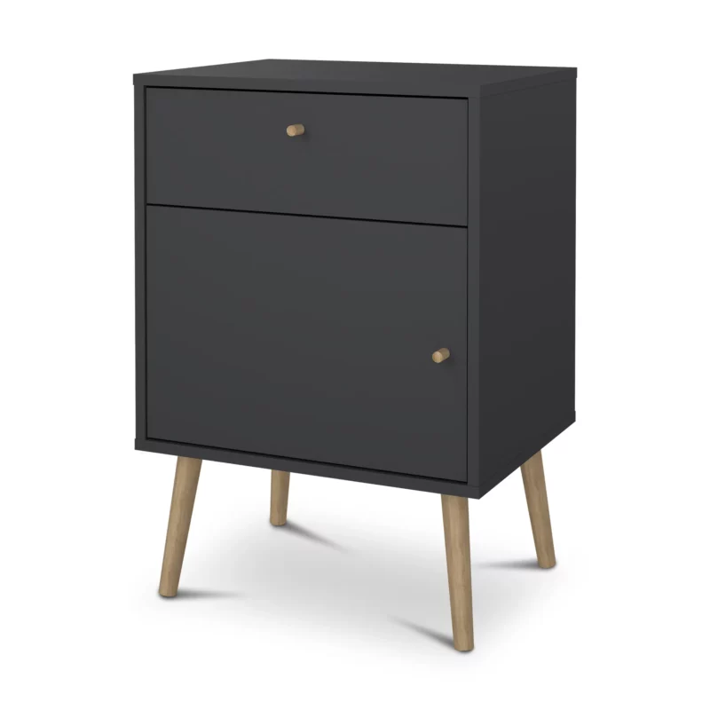 BODO NIGHTSTND 1DR+1 DRW M.GRY