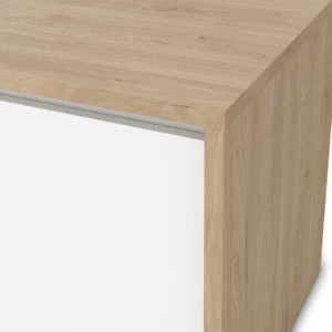 NEXT White and Oak Surface TV Console