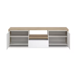 NEXT White and Oak Surface TV Console