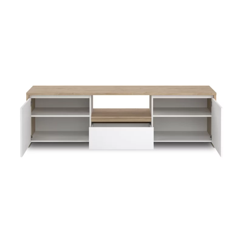 NEXT White and Oak Surface TV Console