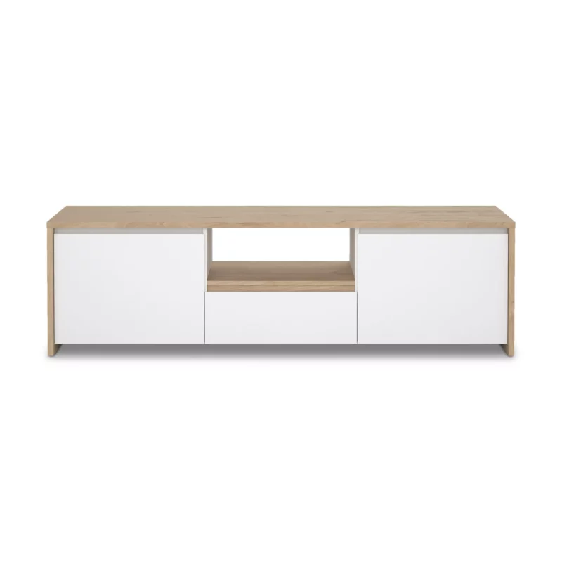 NEXT White and Oak Surface TV Console
