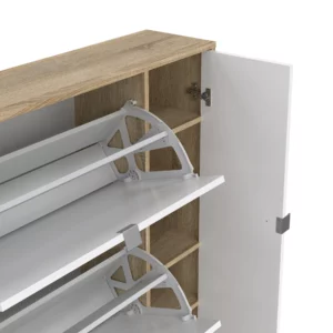 SHOES SH.CABINET 4DRS OAK+WHT