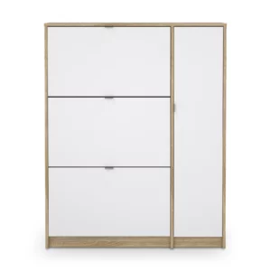 SHOES SH.CABINET 4DRS OAK+WHT