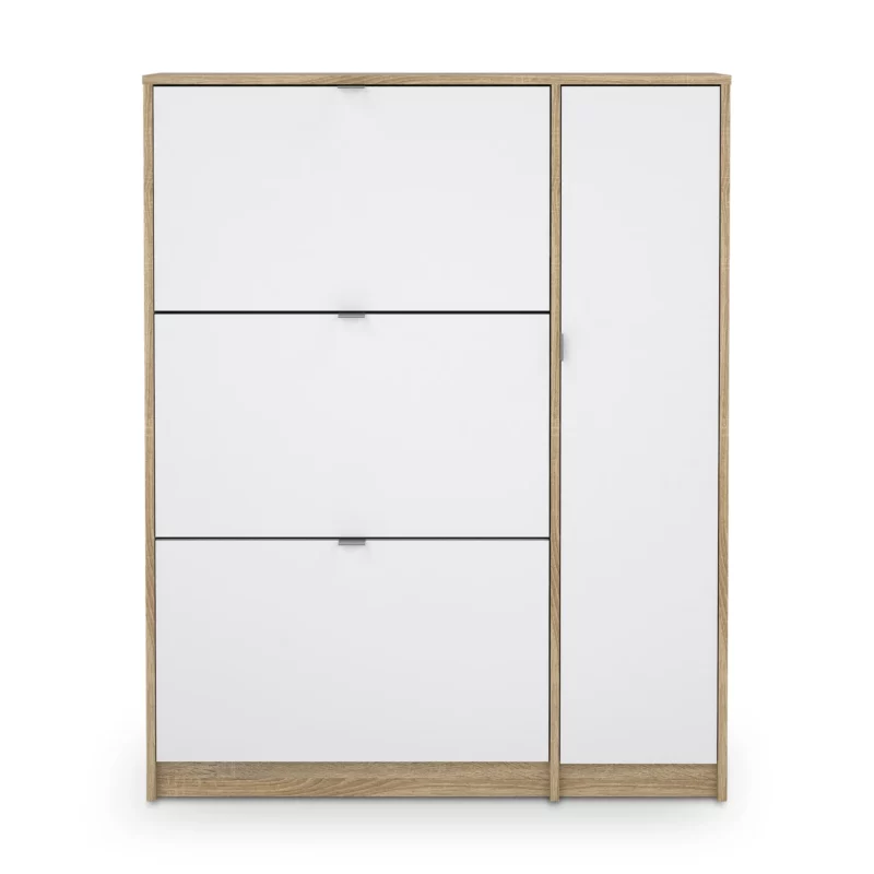 SHOES SH.CABINET 4DRS OAK+WHT