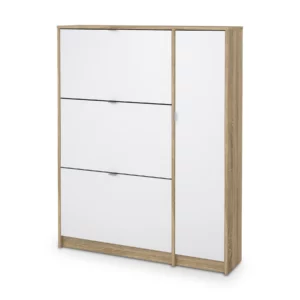 SHOES SH.CABINET 4DRS OAK+WHT