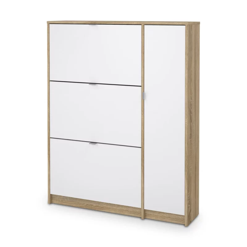 SHOES SH.CABINET 4DRS OAK+WHT