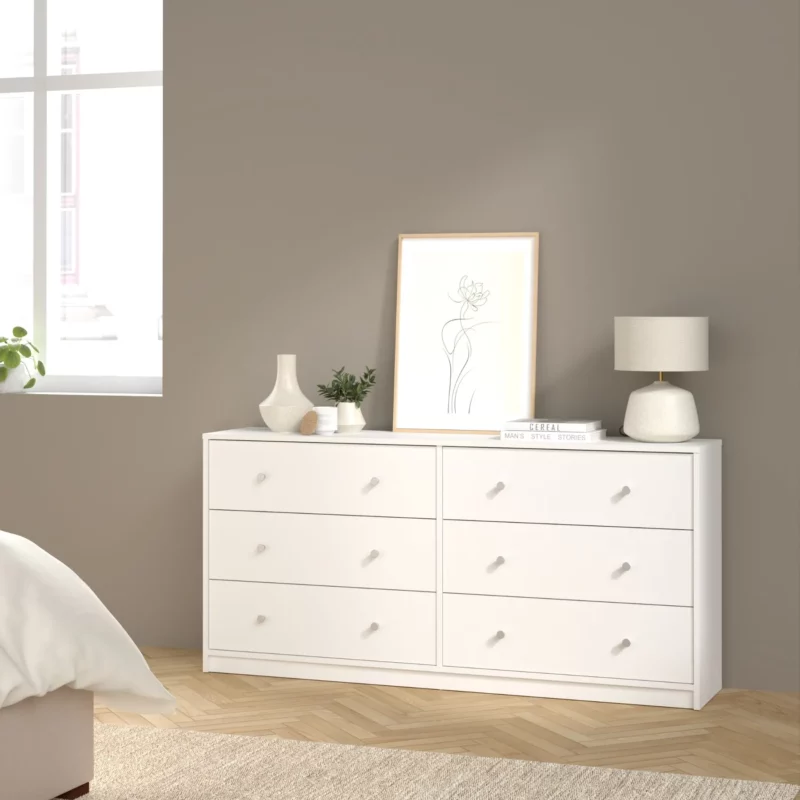 MAY DRESSER 6DRW WHITE