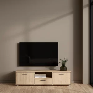MEDIA Oak Finish TV Cabinet