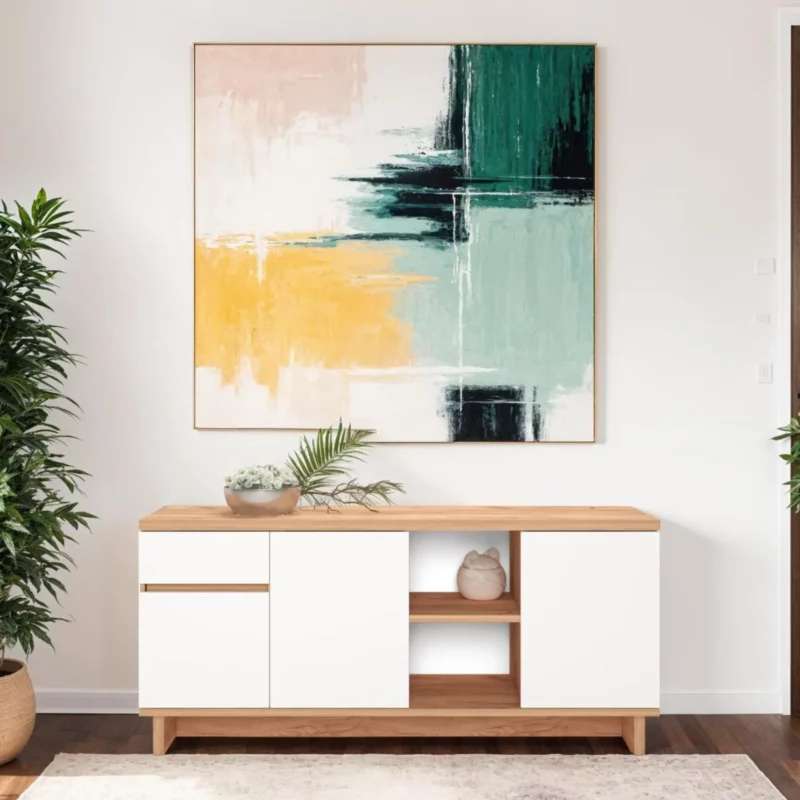 BUFFET GOLD OAK+WHITE