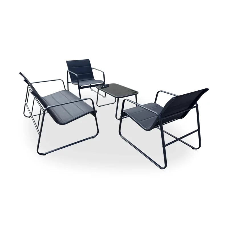 FR-ITS040E-BLACK-4 NOMAD Outdoor Lounge Set