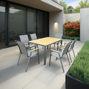 OUTDOOR DNG SET 1+6 D.GREY+SNM