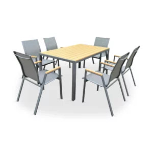 OUTDOOR DNG SET 1+6 D.GREY+SNM