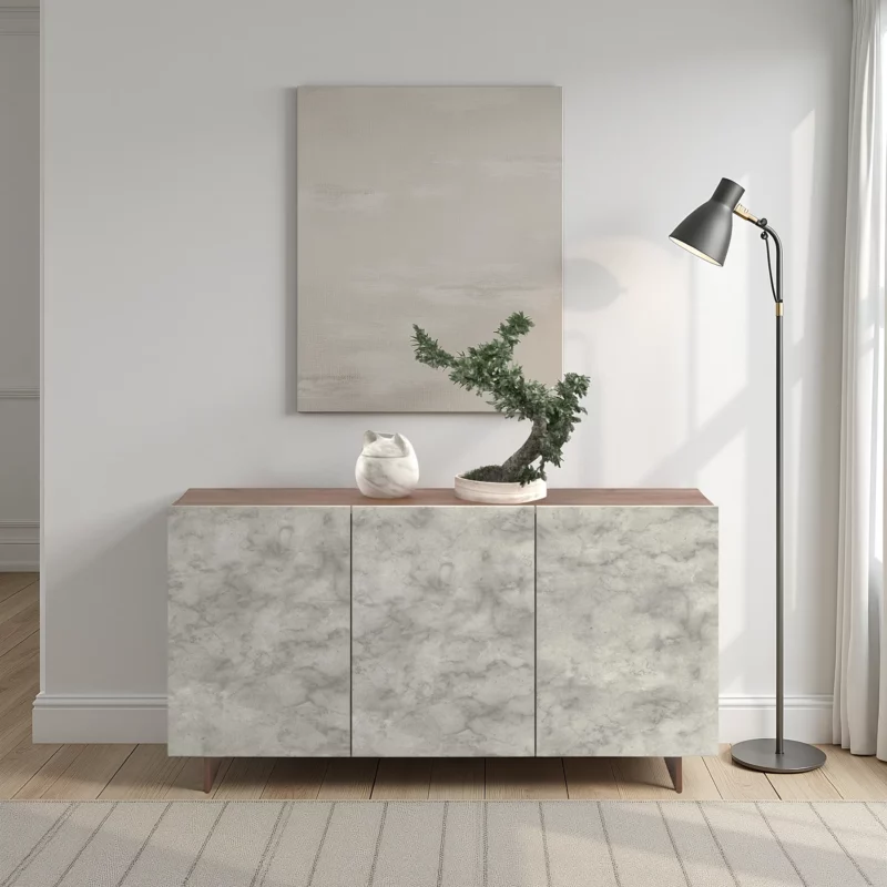 BUFFET SMOKED OAK+CEMENT