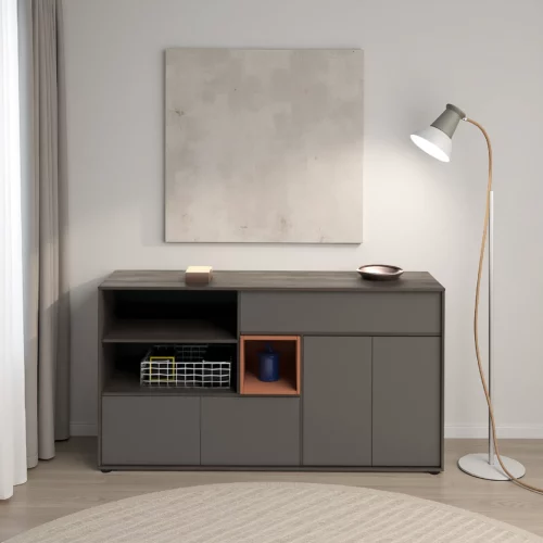 ARROZ Walnut Wood Effect Buffet