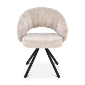 DELICATA Swivel Dining Chair Beige