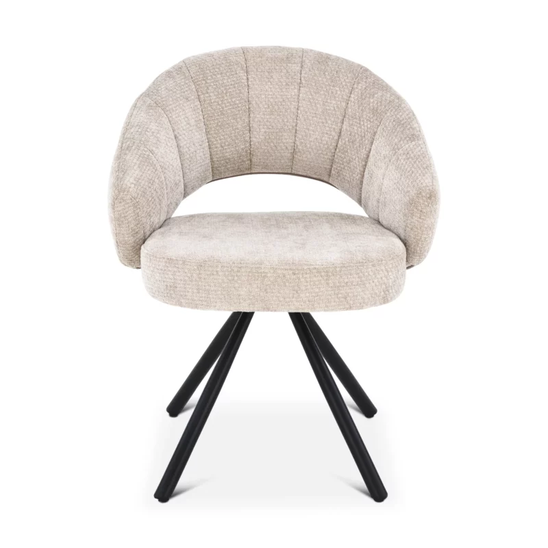 DELICATA Swivel Dining Chair Beige