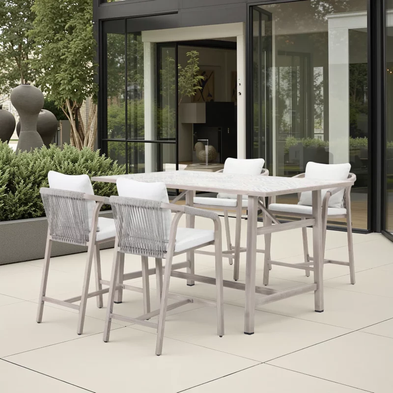 OUTDOOR BAR SET 1+4 BEIGE
