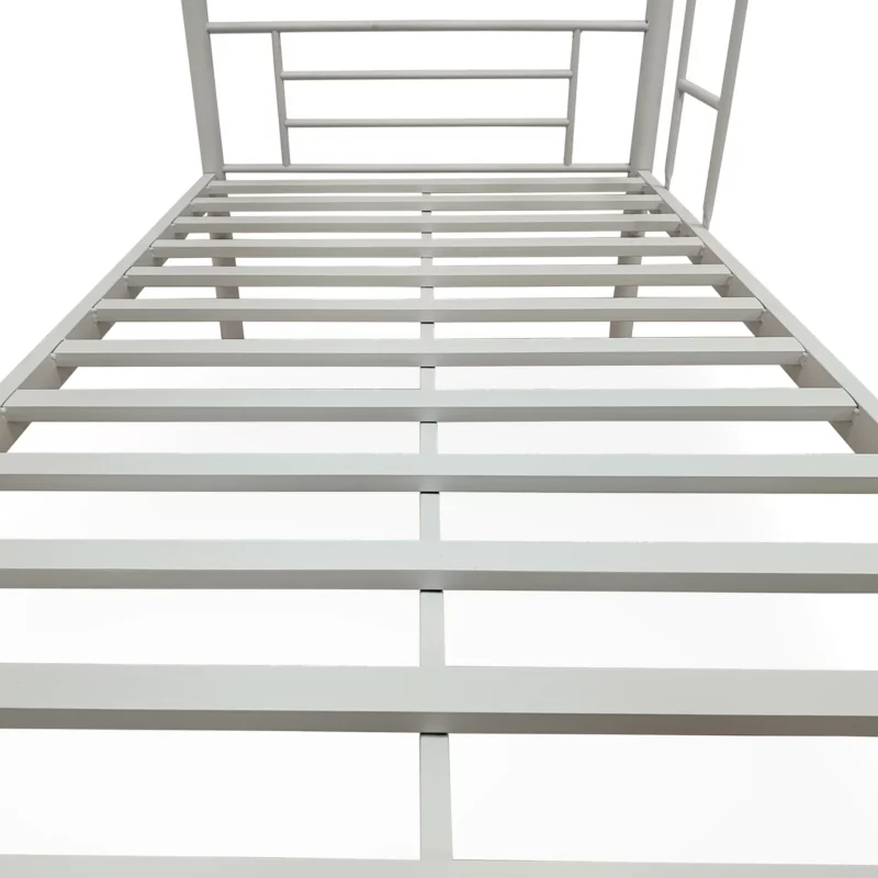 MBB-25-MAT-WHT-3FT-5 SLEP Steel Bunk Bed