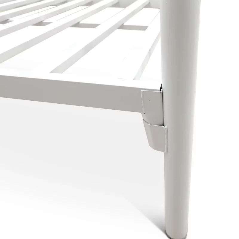 MBB-25-MAT-WHT-3FT-6 SLEP Steel Bunk Bed