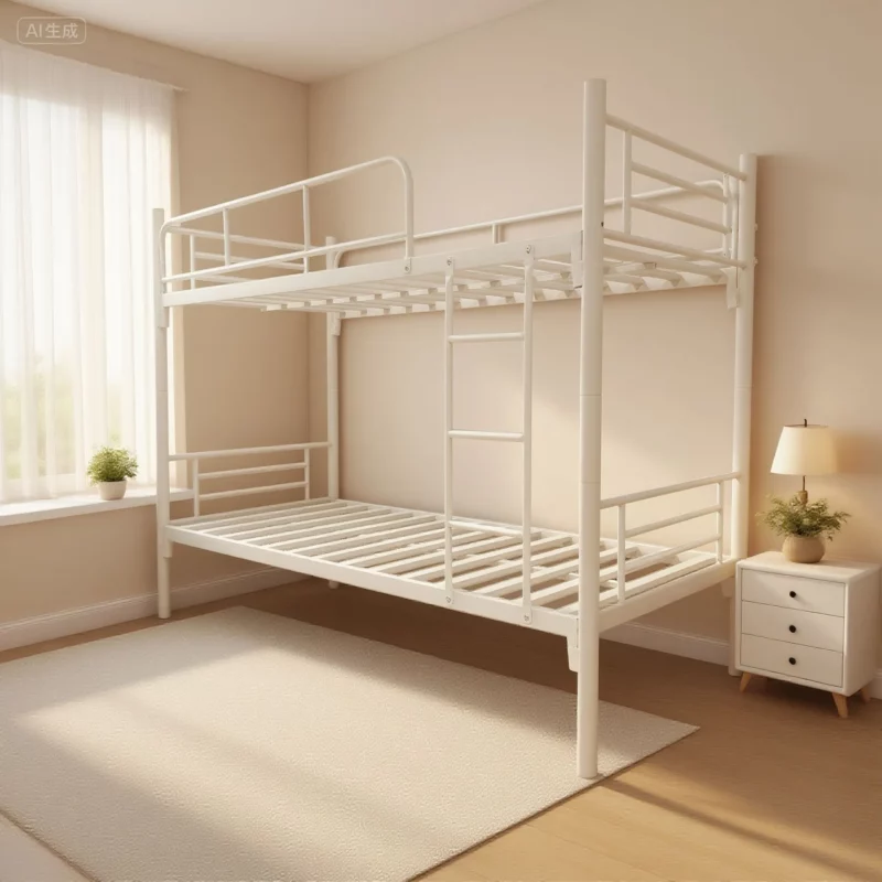 MBB-25-MAT-WHT-3FT SLEP Steel Bunk Bed