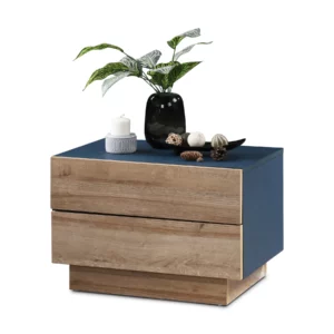 NIGHT STND OCEAN BLUE+RVRA OAK