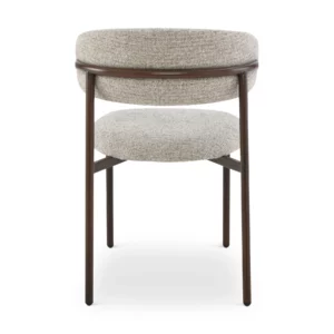 FURNETE Taupe Fabric Dining Chair