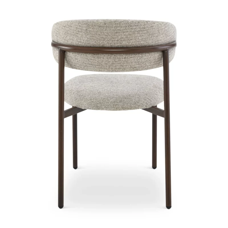 FURNETE Taupe Fabric Dining Chair