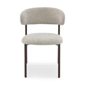 FURNETE Taupe Fabric Dining Chair