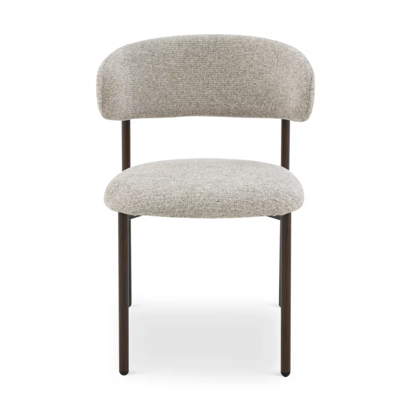 FURNETE Taupe Fabric Dining Chair