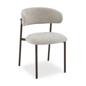 FURNETE Taupe Fabric Dining Chair
