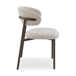 FURNETE Taupe Fabric Dining Chair