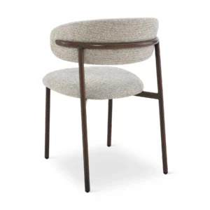 FURNETE Taupe Fabric Dining Chair