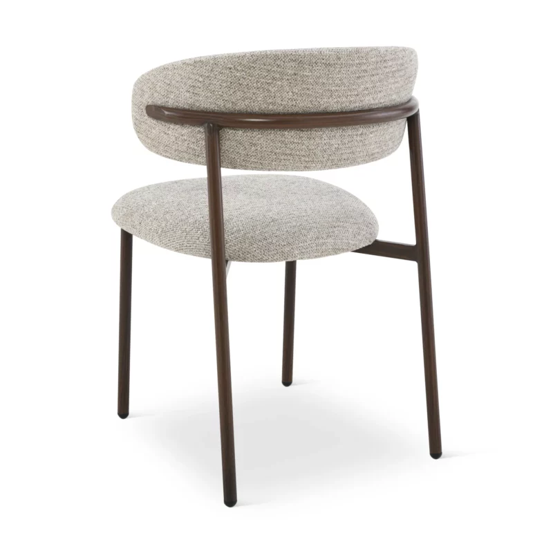 FURNETE Taupe Fabric Dining Chair