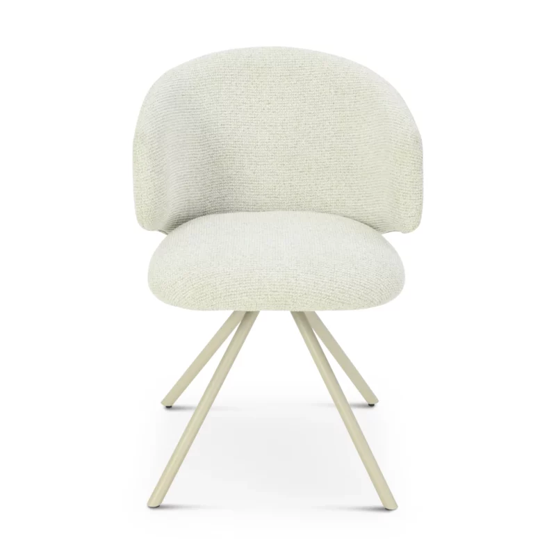 MIRBELE Beige Swivel Dining Chair