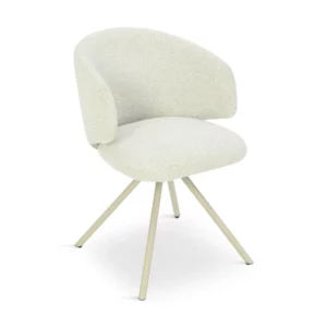 MIRBELE Beige Swivel Dining Chair