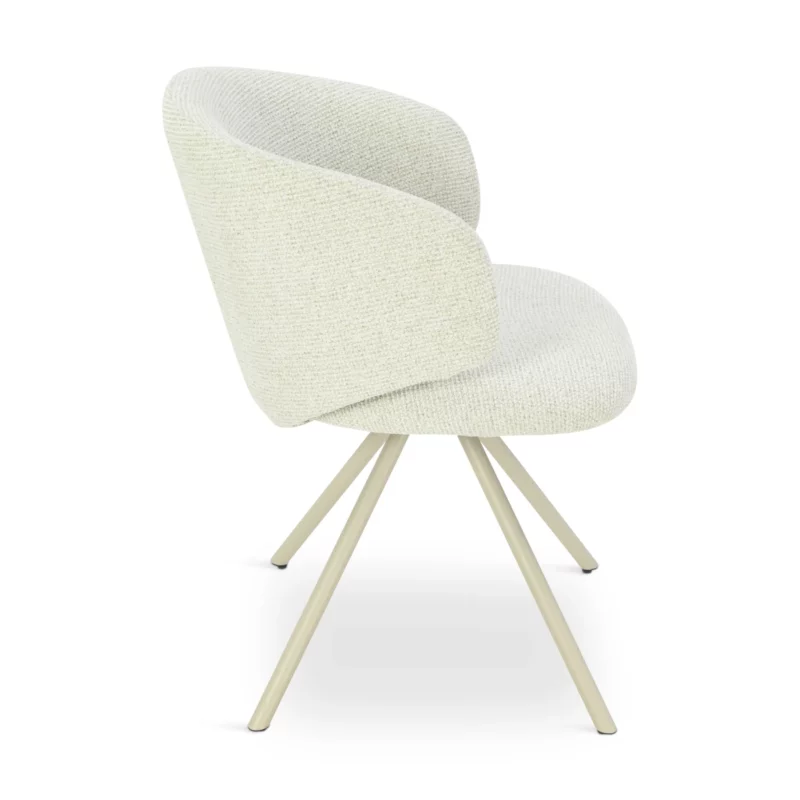 MIRBELE Beige Swivel Dining Chair
