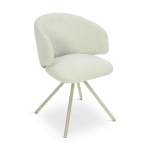 MIRBELE Beige Swivel Dining Chair