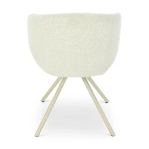 MIRBELE Beige Swivel Dining Chair