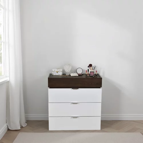 DRESSER WALNUT7031-1+WHT808