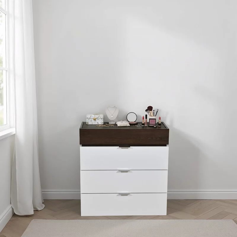 JL-02030-DRESSER DRESSER WALNUT7031-1+WHT808