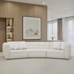 CARRIAGE Green Fabric Corner Sofa